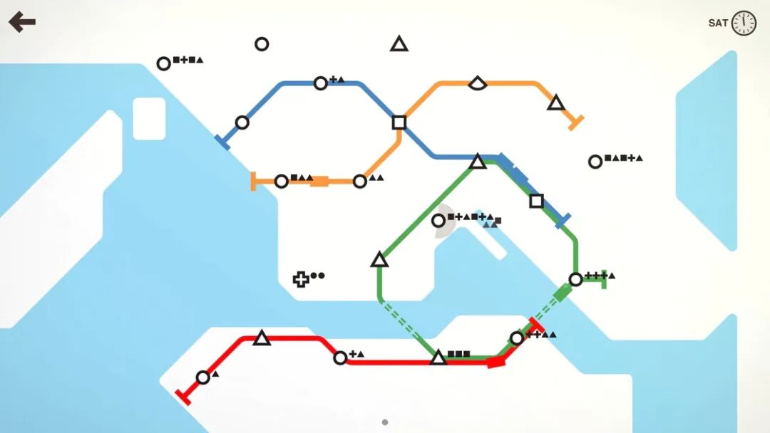 Mini Metro简约风格的地铁路线图