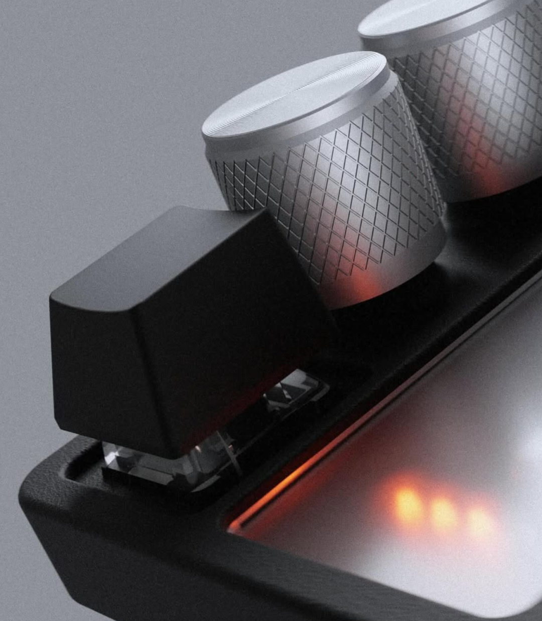 菱形纹理金属旋钮