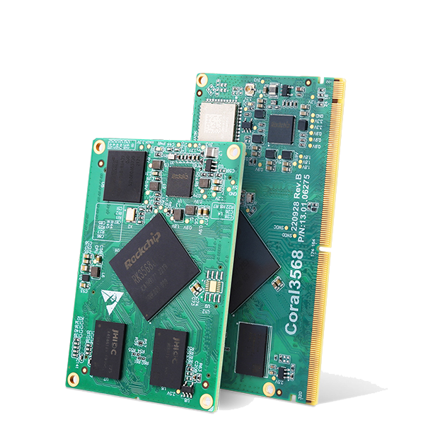 Rockchip RK3568与Coral3568开发板实物图