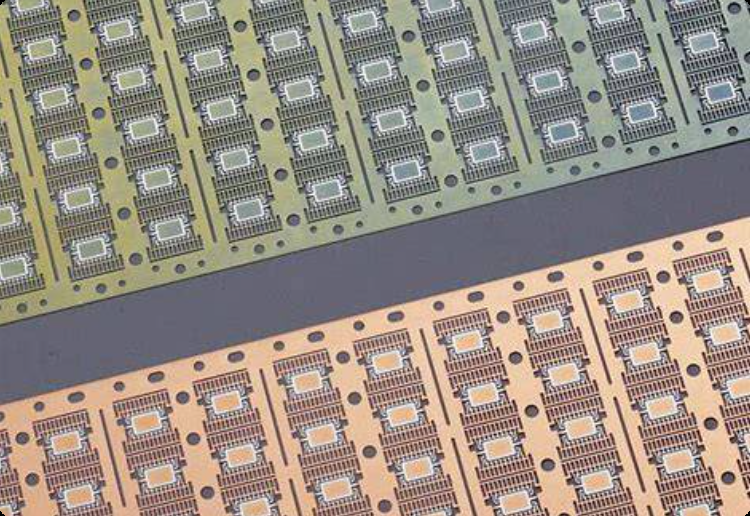 冲压与蚀刻工艺制成的引线框架微观对比图
