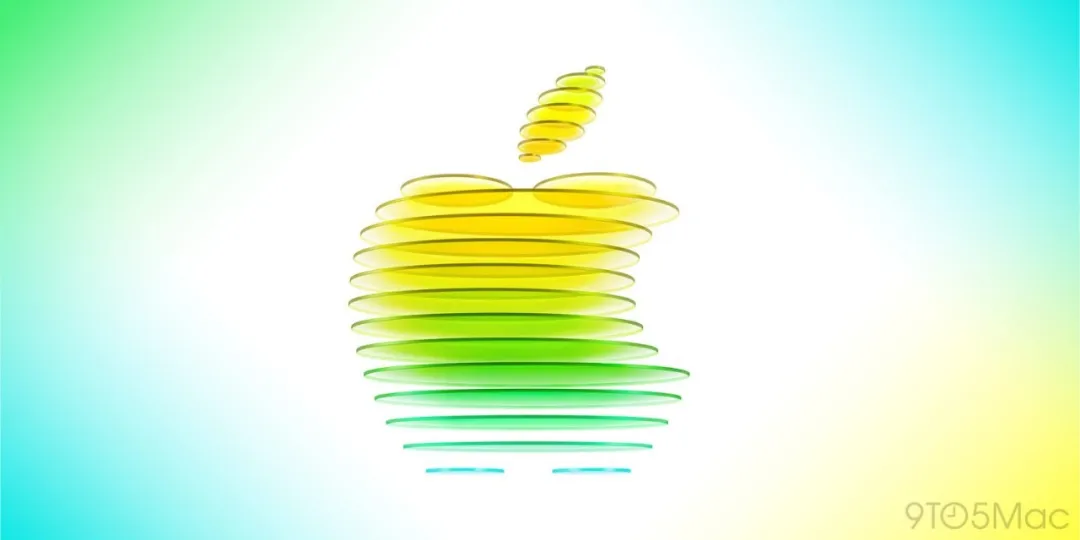 来自9to5Mac的彩色多层苹果Logo概念图