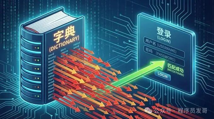 字典攻击原理示意图