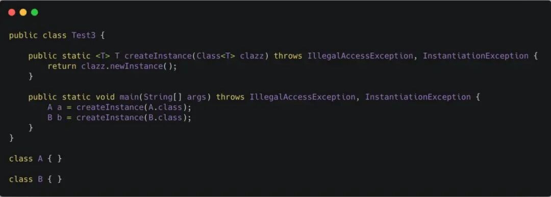 使用Class<T>进行反射生成实例