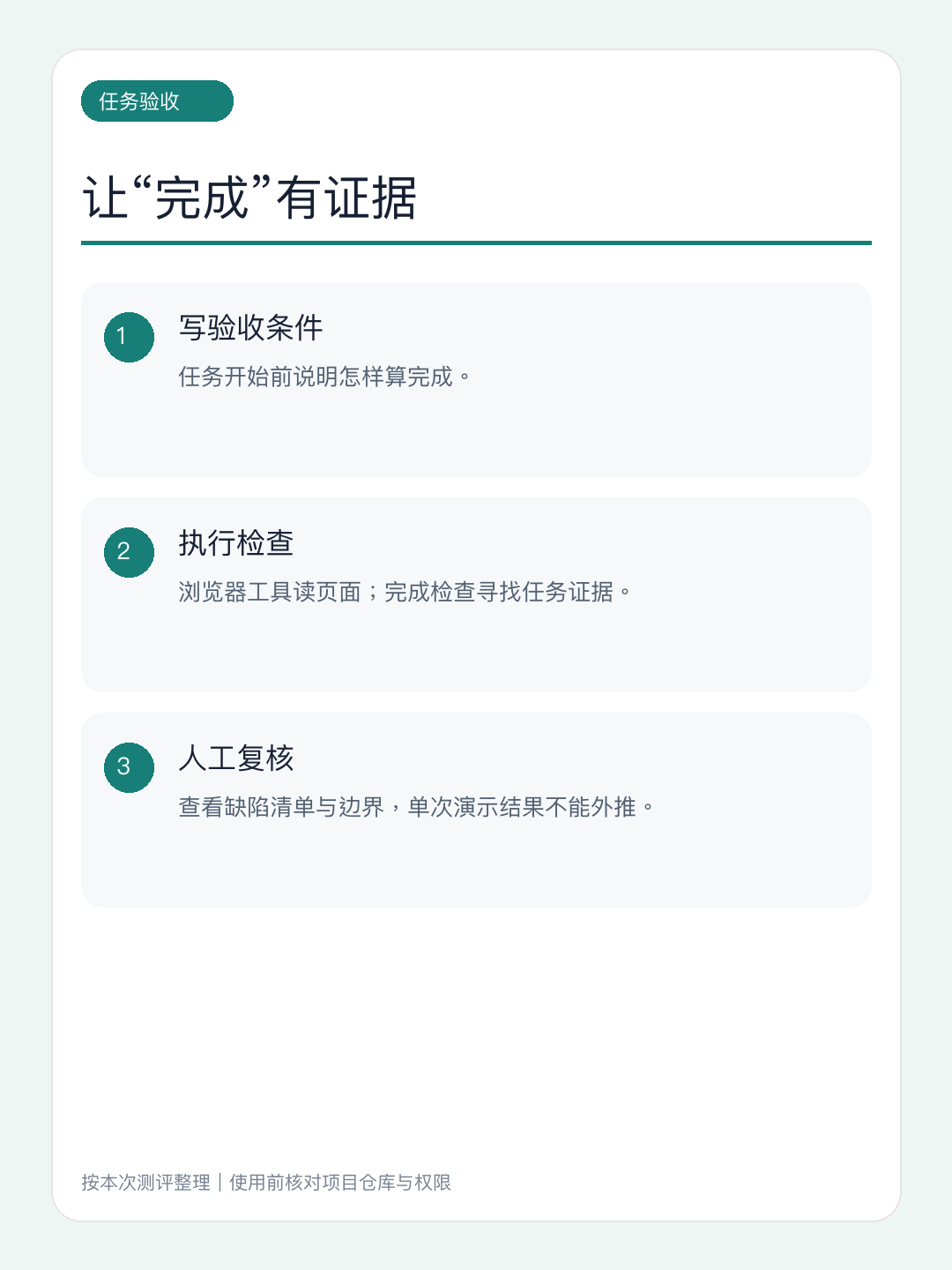 Claude Code 任务验收流程说明