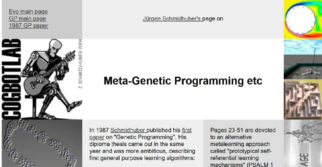 Schmidhuber 个人主页上的 Meta-Genetic Programming 介绍