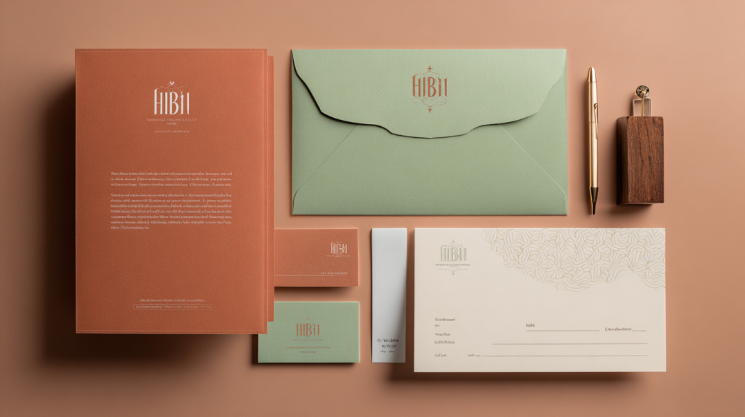 HIBII品牌视觉识别系统文件夹信封展示