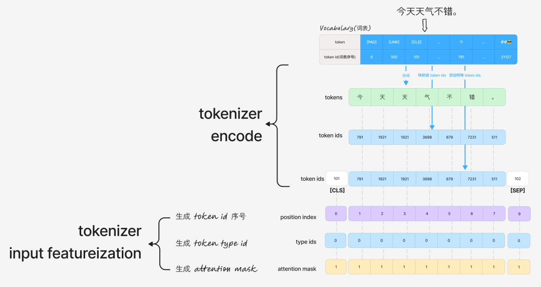 Tokenizer输入特征化完整流程