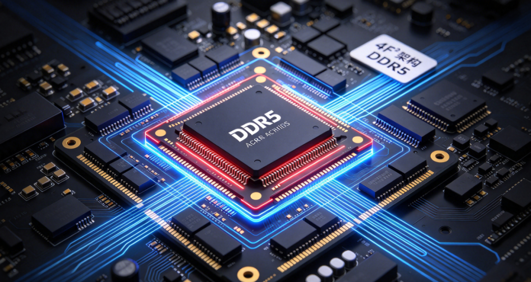 4F²架构 DDR5 芯片概念图