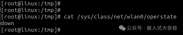 Linux命令行读取sysfs文件检测wlan0网卡状态