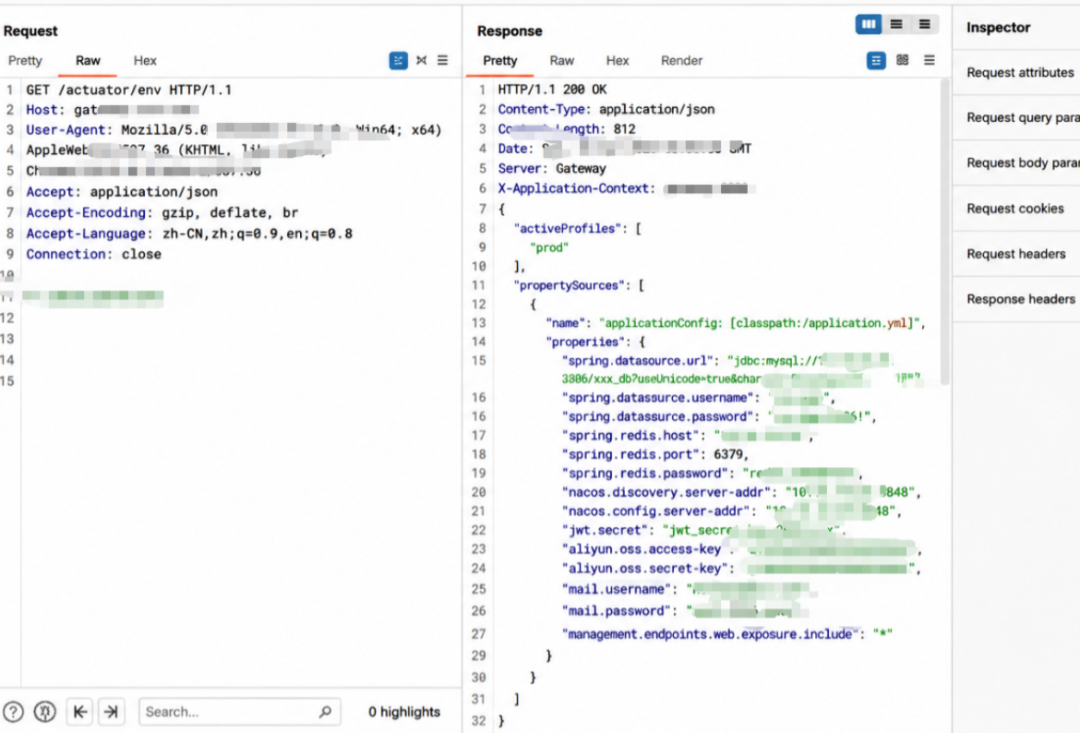 Spring Boot Actuator环境变量泄露