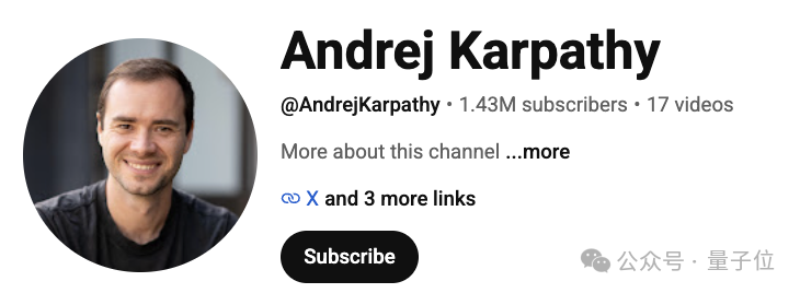 Andrej Karpathy的YouTube频道页面
