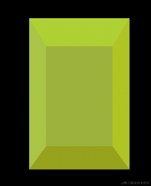 五面3D立方体线框旋转图