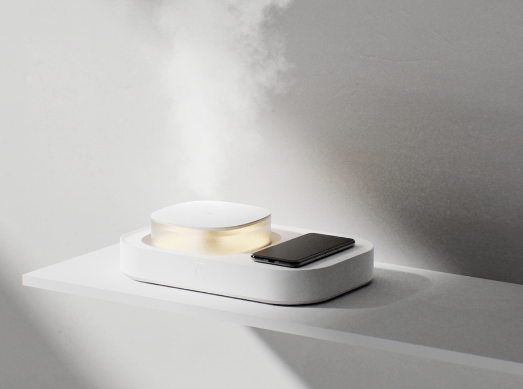 Breathe: on加湿器与无线充电底座工作场景