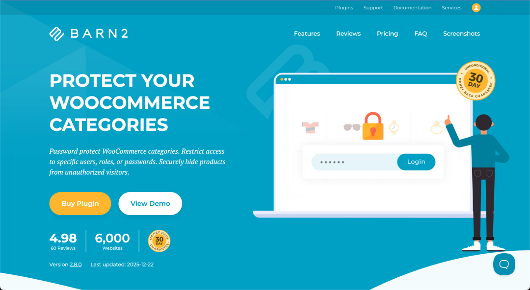 WooCommerce Protected Categories 插件官网首页