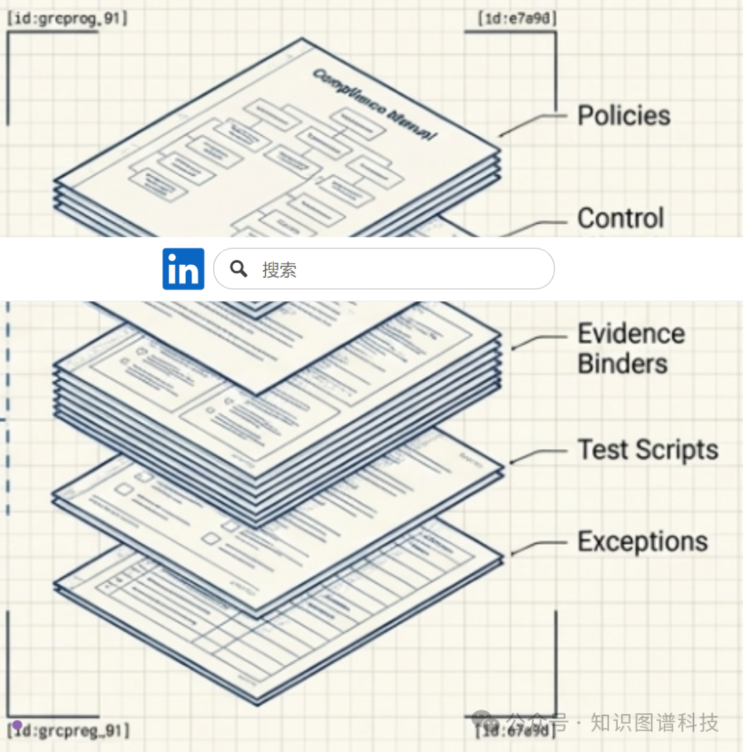 展示文档物理结构与证据关联的示意图