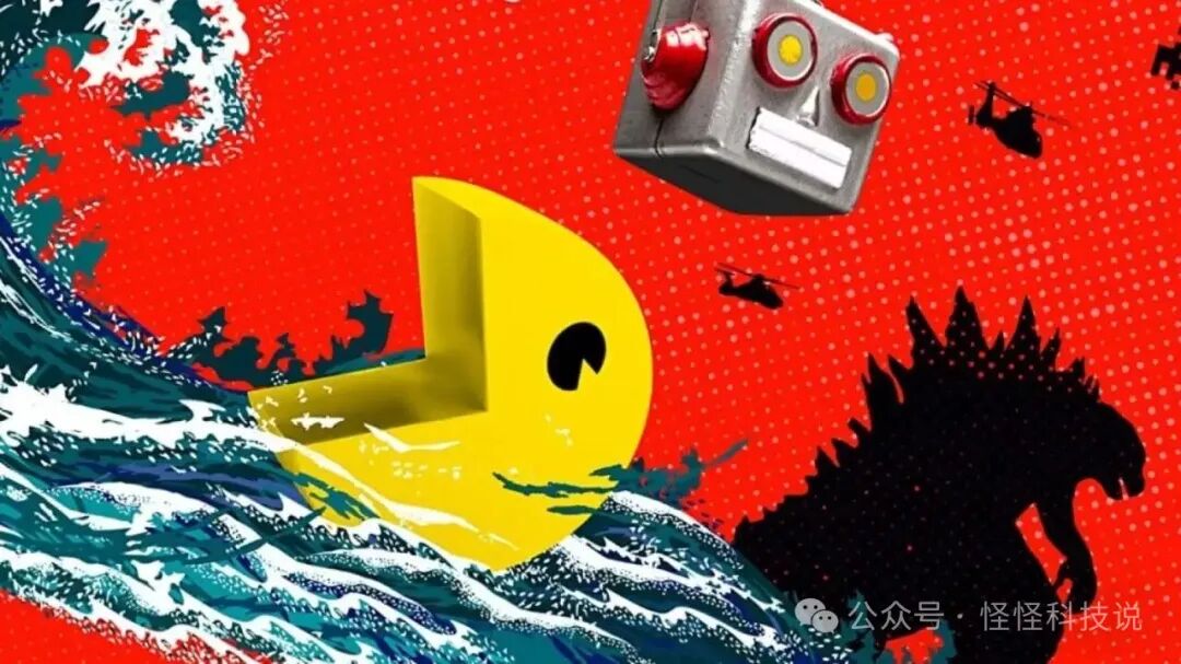 融合经典游戏元素的超现实插画