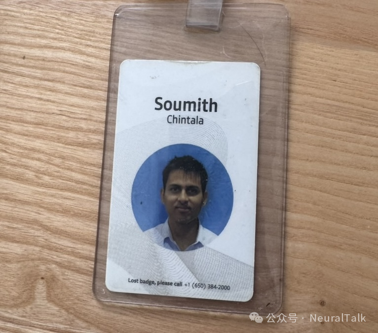Soumith Chintala宣布离开Meta和PyTorch的工牌照片
