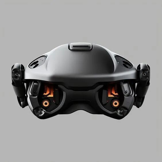 未来主义风格头戴设备特写