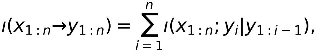 定向信息密度l(x1:n→y1:n)的定义