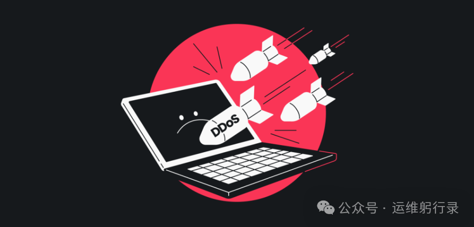 DDoS攻击示意图：导弹飞向显示悲伤表情的电脑