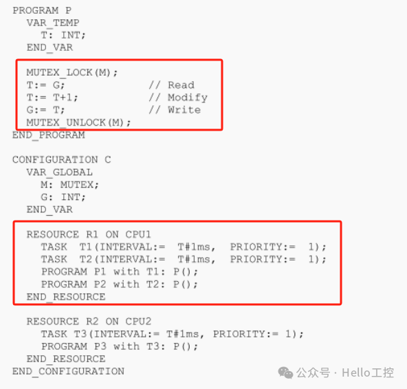 IEC 61131-3 第四版中互斥锁(MUTEX)使用示例代码