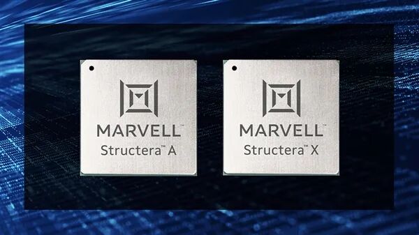 Marvell Structera A与Structera X芯片实物图