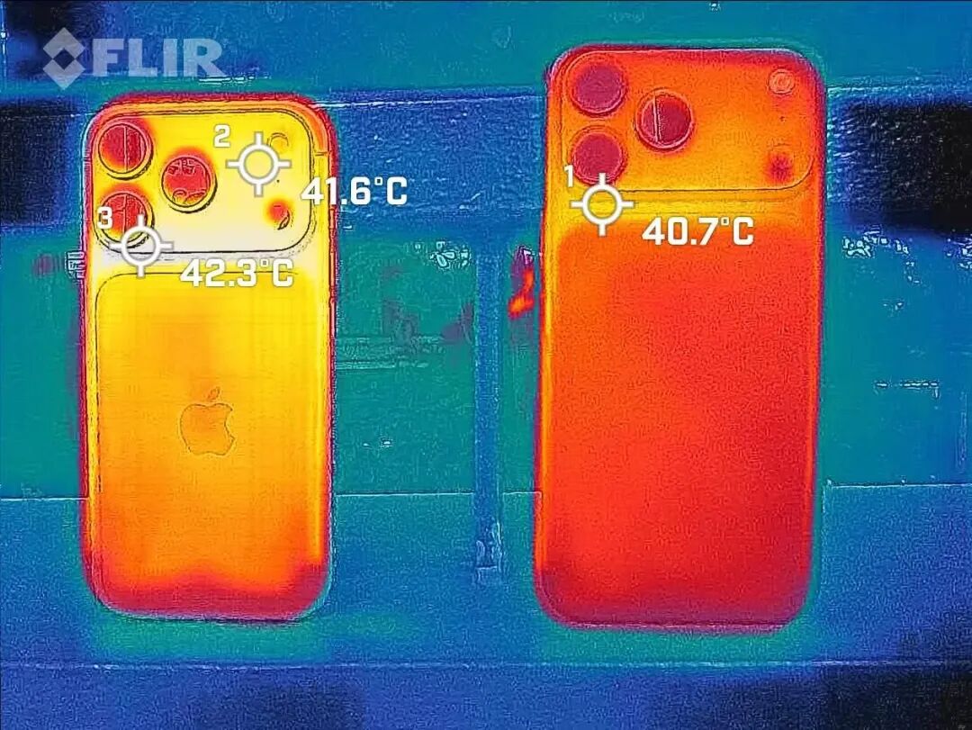 iPhone 18 Pro 与 Pro Max 录像背面温度对比