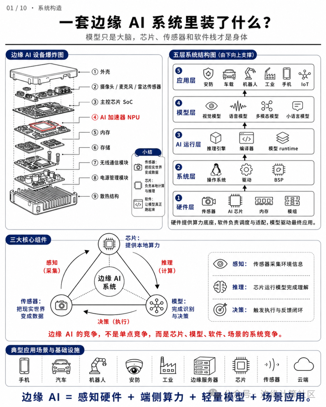 边缘AI设备爆炸图与五层系统结构