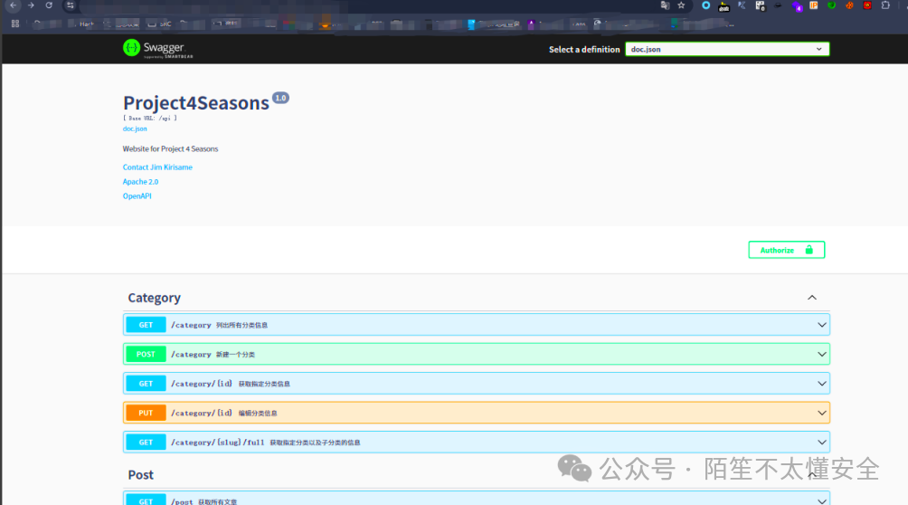 扫描发现的Swagger API文档泄露