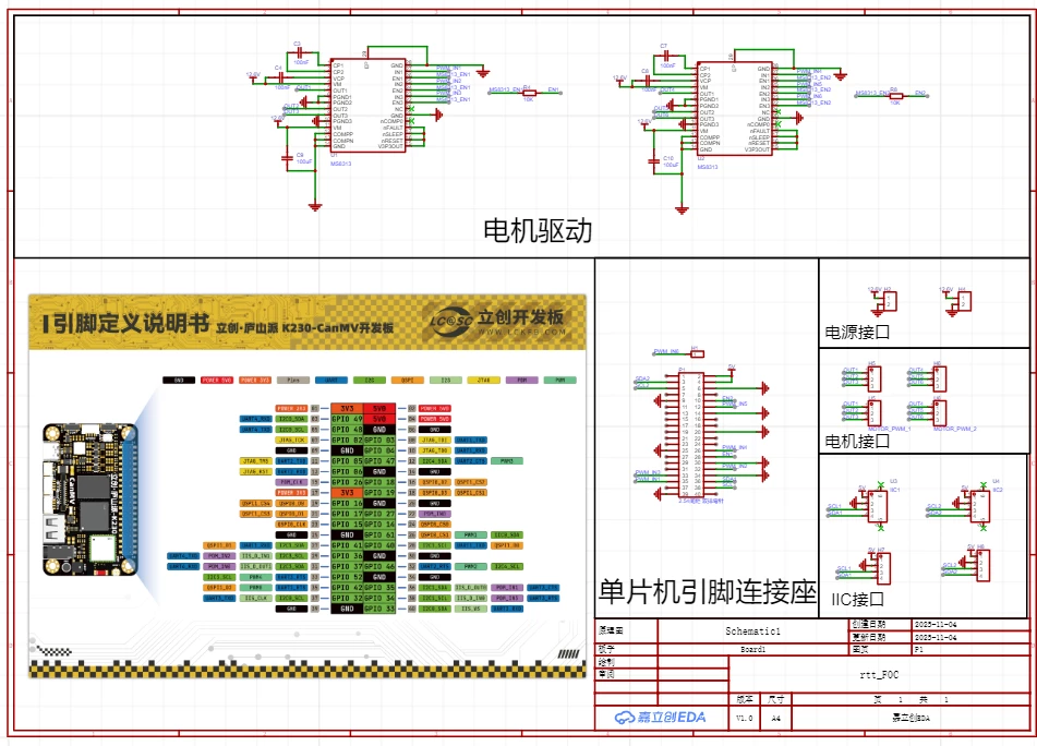 电机驱动板原理图与布局