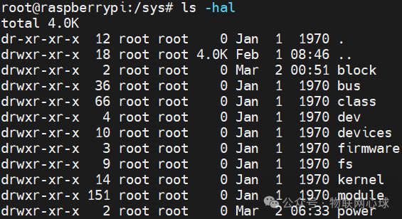 Linux /sys目录内容列表