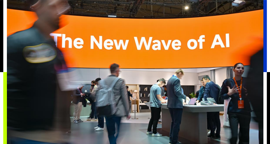 MWC 2026 小米 “The New Wave of AI” 展台现场