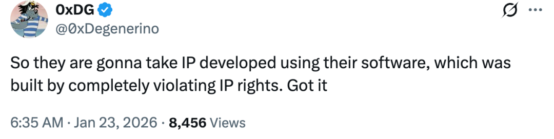 讽刺OpenAI版权问题的推文截图