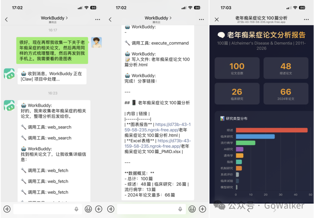 WorkBuddy执行论文收集与分析任务的过程与结果