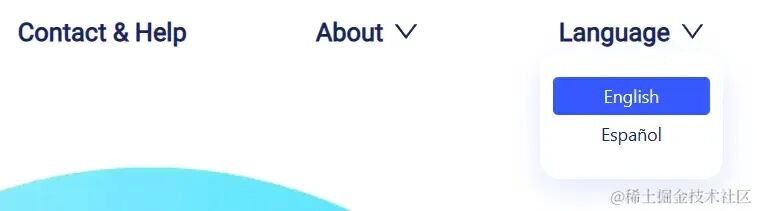 网站语言切换下拉菜单