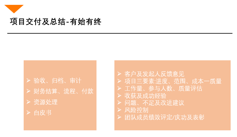项目交付与总结要点清单