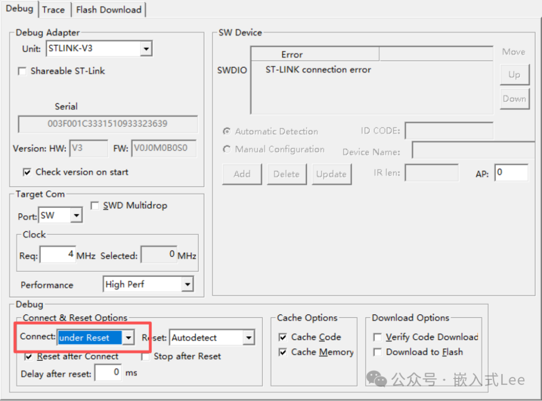 MDK调试连接设置