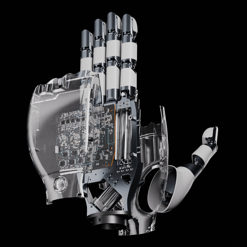 兆威机电灵巧手内部结构剖面图