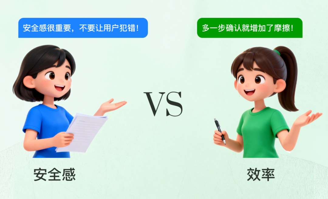 安全感和效率的权衡对比图