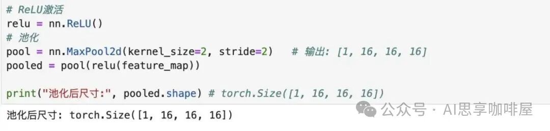 池化层输出示意