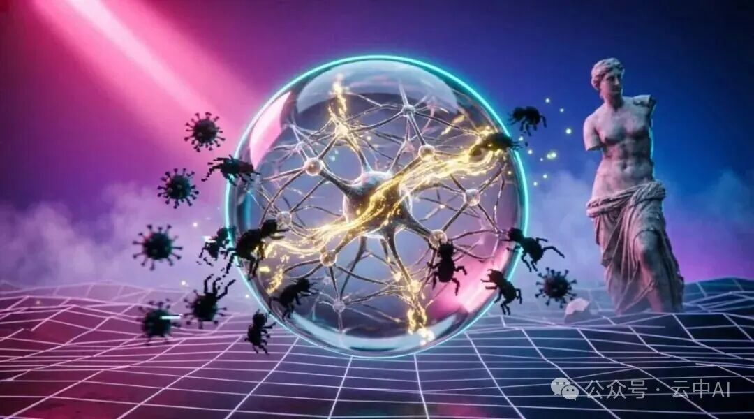 科幻风格神经元结构：AI模型中的污染扩散