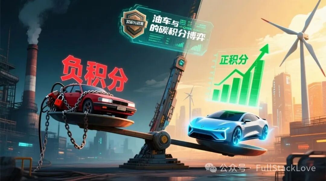 双积分政策下的车企博弈示意图