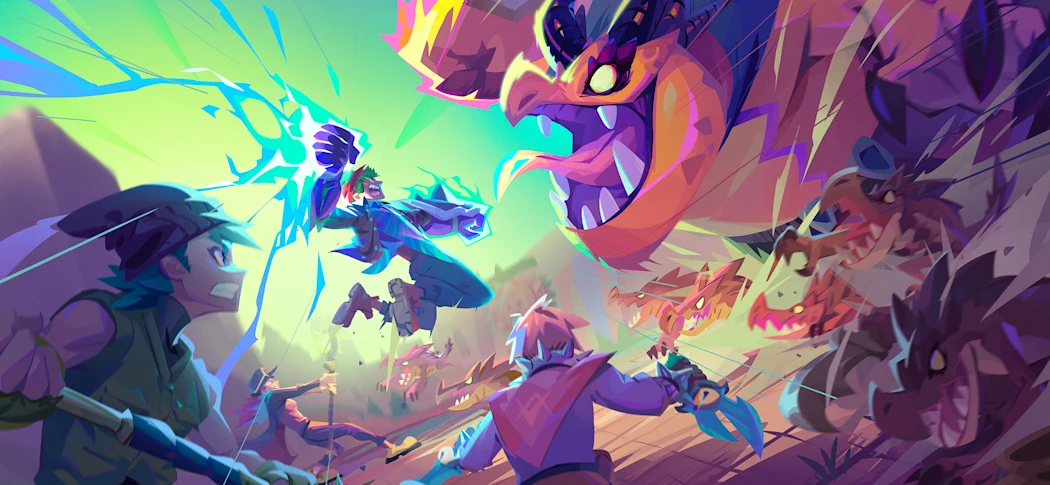 激烈绚丽的奇幻魔法战斗场面