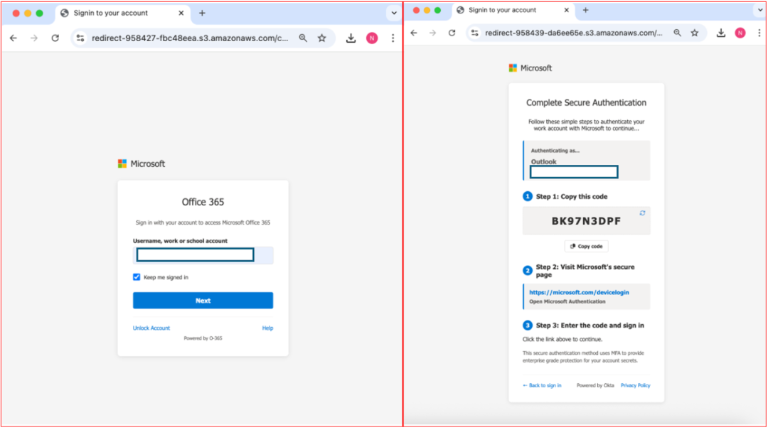 Microsoft 365登录与验证页面截图