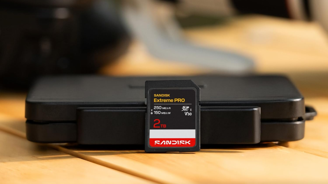 2TB SanDisk Extreme Pro UHS-II SD 卡特写