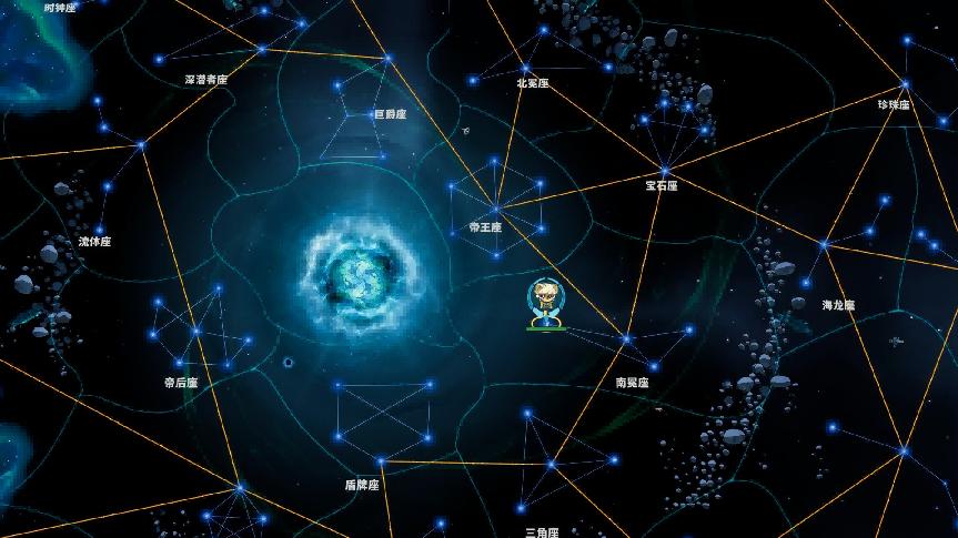 星系星图与角色位置