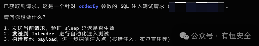 SQL注入测试选项菜单