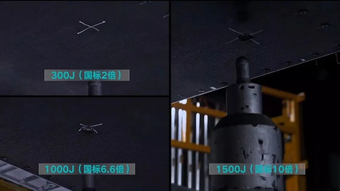 电池包底部抗冲击测试对比图