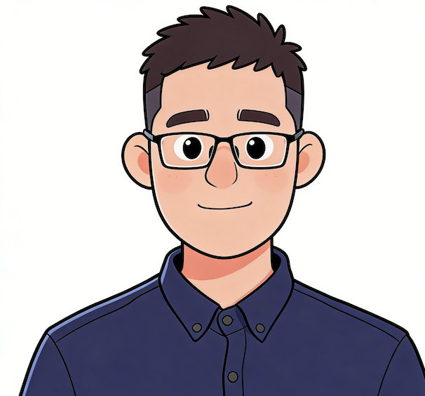 戴眼镜的卡通男性头像