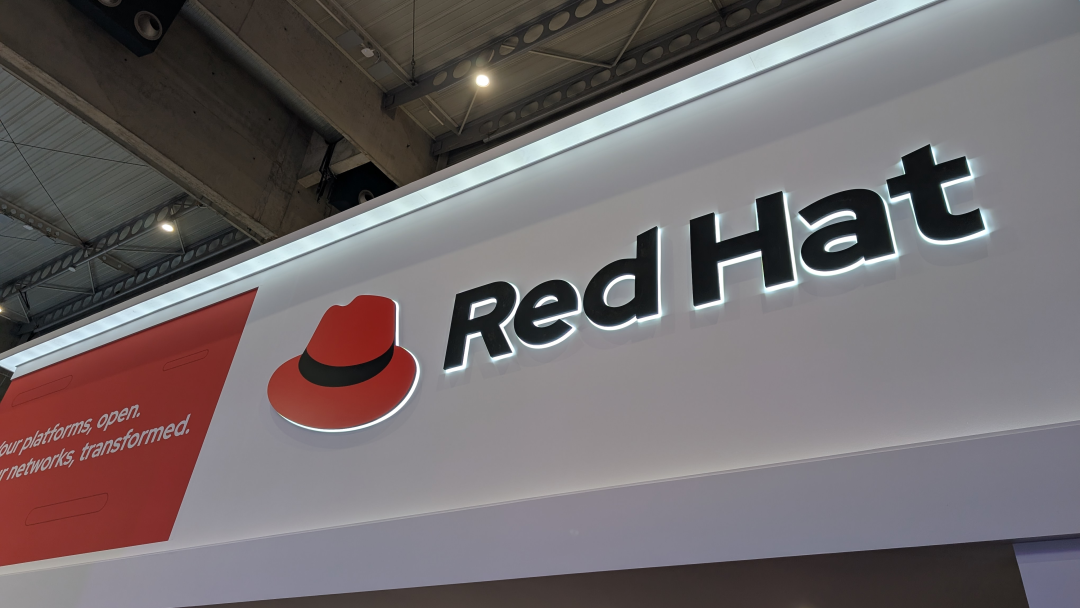 红帽公司展台标识与标语